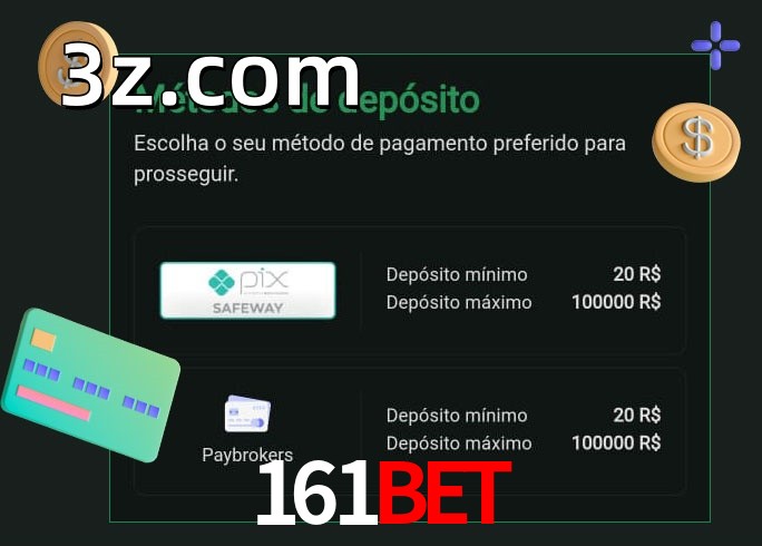 O cassino 161BETbet oferece uma grande variedade de métodos de pagamento